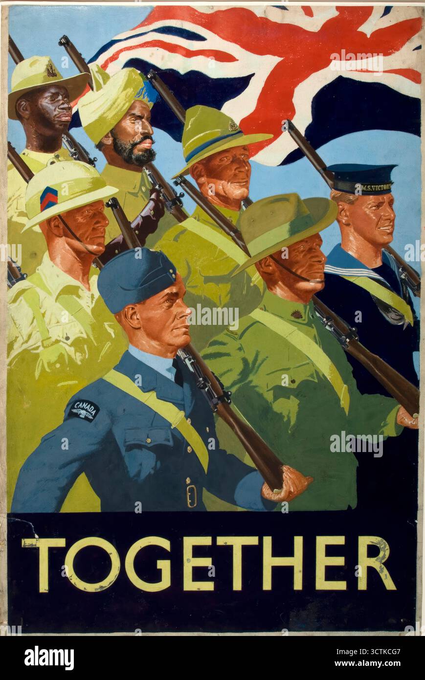 « Ensemble », affiche de la seconde Guerre mondiale, c1939-c1945. Personnel militaire de Grande-Bretagne et de l'Empire. Banque D'Images