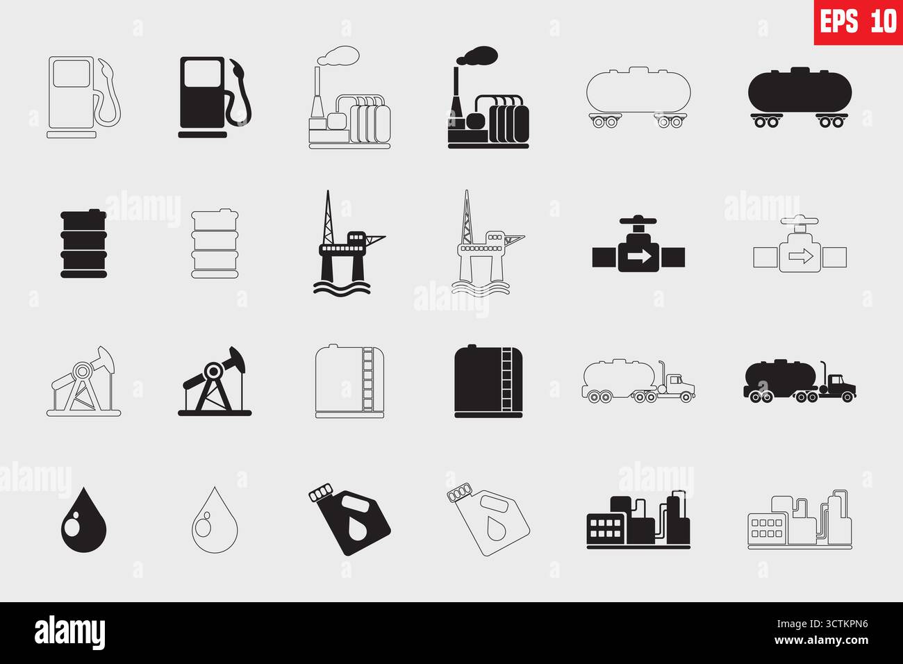 L'industrie d'huile et d'essence tout simplement des objets symboles de l'interface utilisateur web et Illustration de Vecteur