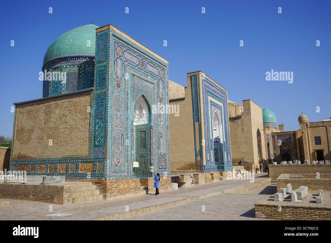 Nécropole de Shah-i-Zinda à Samarcande, Ouzbékistan Banque D'Images