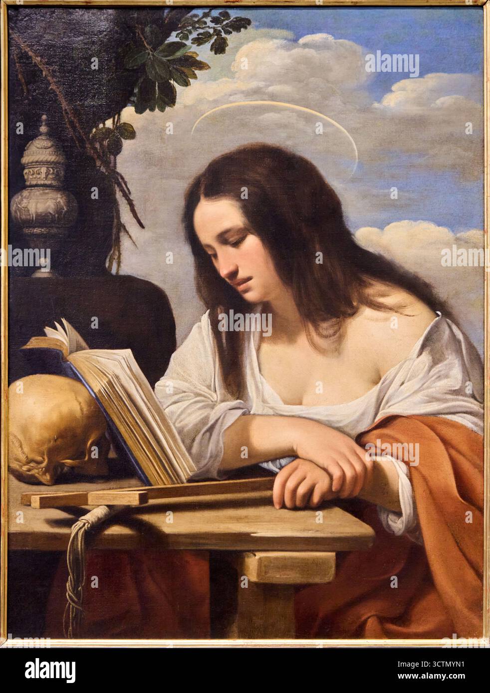 CARLO SARACENI (Venezia, 1579 c. - Venezia, 1620), Maddalena penitente, le pénitent Magdalene, 1614, galerie dell'Accademia, Galerie de l'Académie, Campo della Carita, Dorsoduro, Venise, Venezia, Vénétie, Italie. Banque D'Images