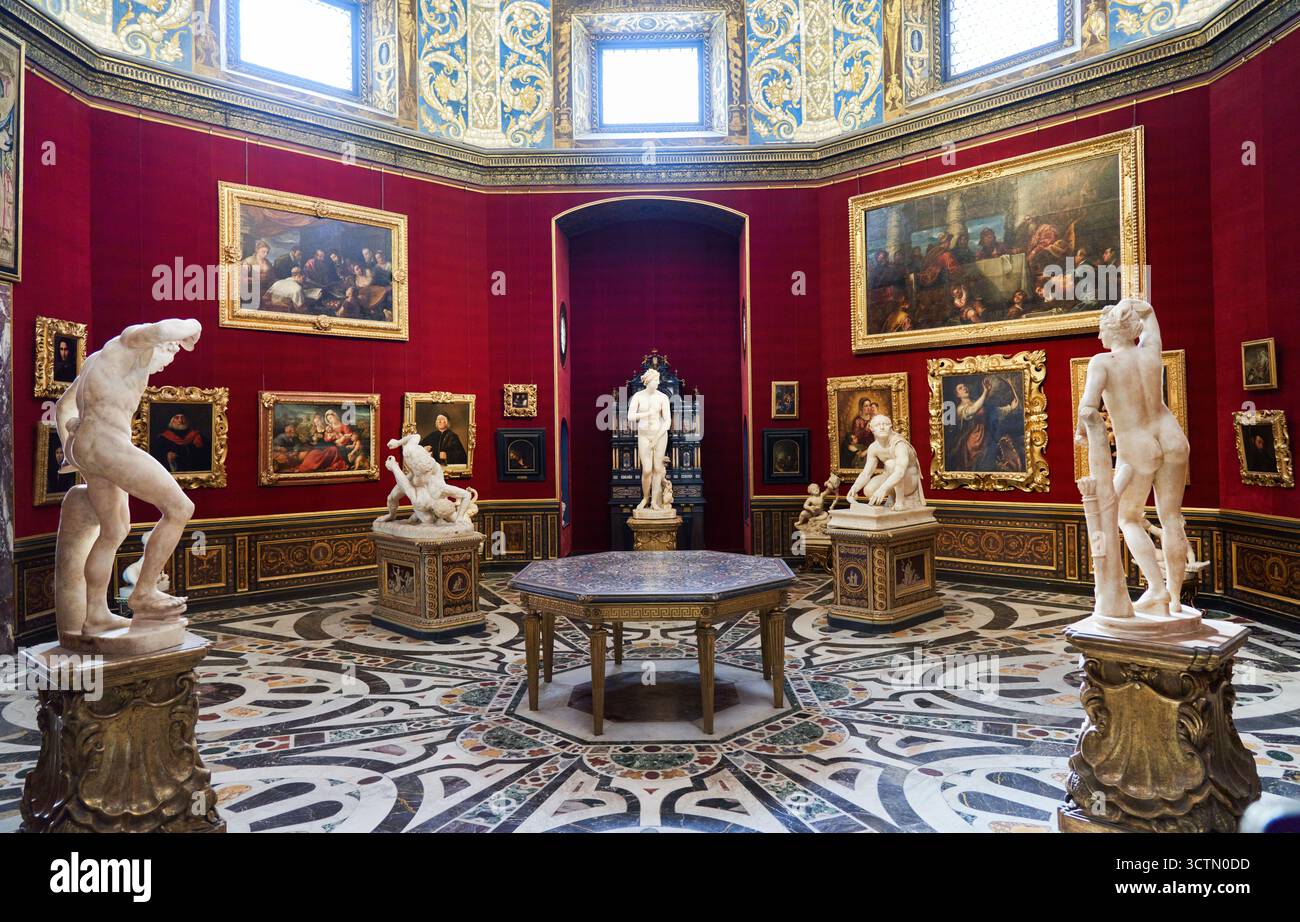 Salle Tribune, 1581-1583, Bernardo Buontalenti ( Florence 1531 - 1608), Galerie des Offices, Galeria degli Offices, Florence, Florence, Florence, Florence, Toscane, Italie. Banque D'Images