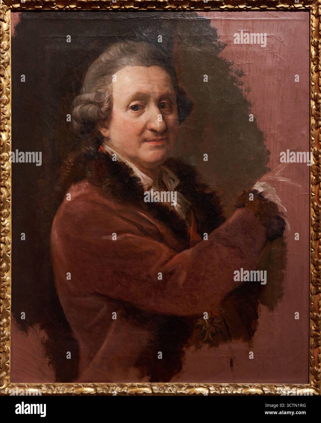 POMPEO BATONI, Autoportrait, 1773-1774, huile sur toile, Galerie des Offices, Galeria degli Uffizi, Florence, Florence, Toscane, Italie. Banque D'Images