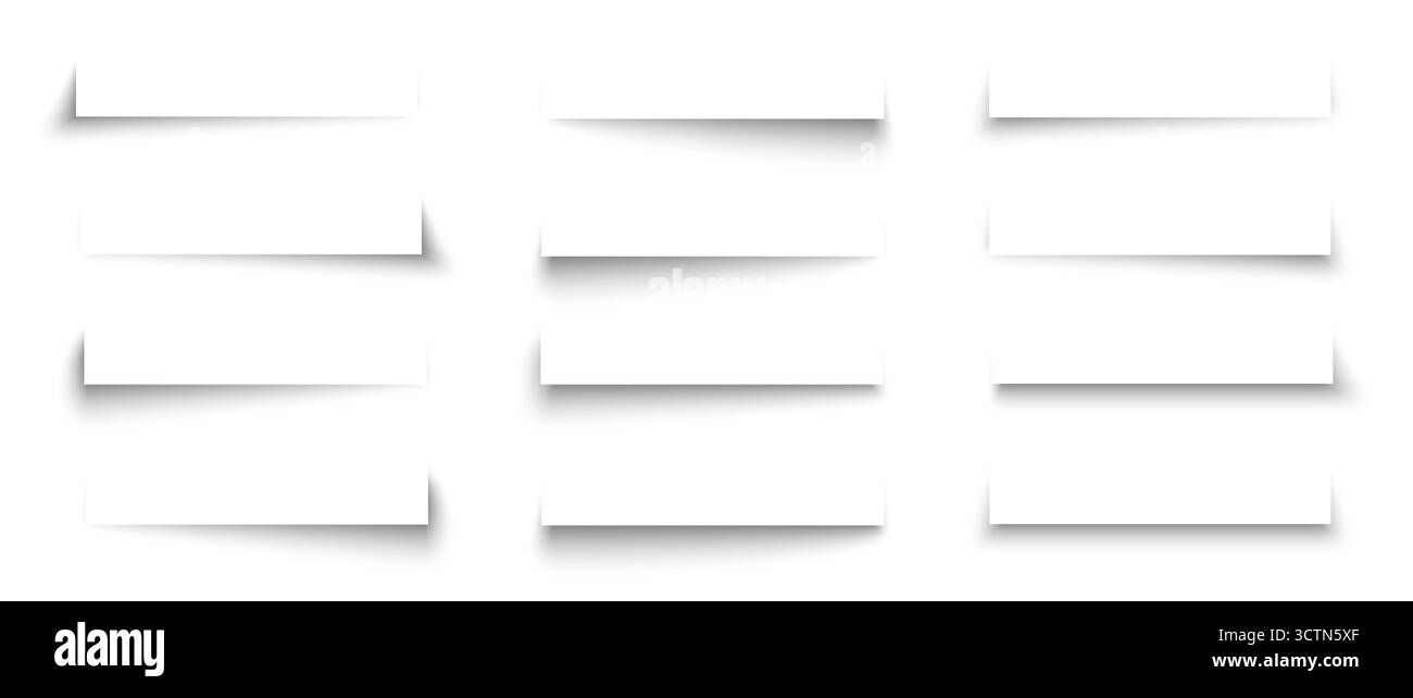 Superposition réaliste d'ombre de papier avec une profondeur 3D douce. Cadre vectoriel minimal pour poster, bannière ou mise en page Web. Design moderne propre pour cartes, photos ou modèles transparents. Illustration de Vecteur