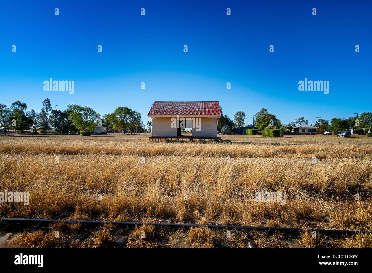 Old Goods Shed, Ilfracombe Railway Station, Ilfracombe, Queensland, Australie Banque D'Images