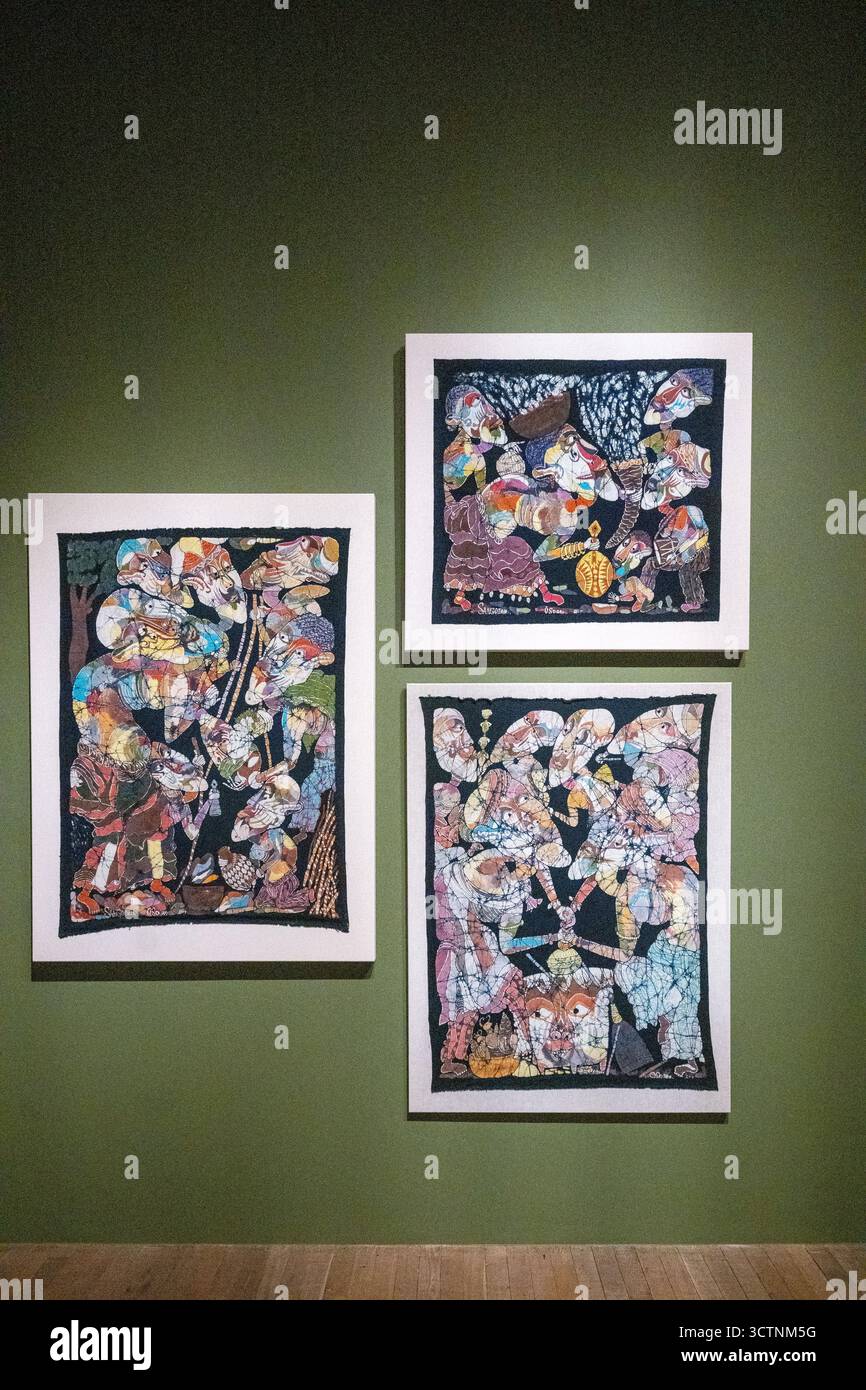 Londres, Royaume-Uni, 7 octobre 2025, le modernisme nigérian célèbre les réalisations des artistes nigérians travaillant avant et après la décennie de l'indépendance nationale de la domination coloniale britannique en 1960. Le modernisme nigérian raconte l’histoire des réseaux artistiques qui ont traversé Zaria, Ibadan, Lagos et Enugu, ainsi que Londres, Munich et Paris. Andrew Lalchan Photography/Alamy Live News Banque D'Images