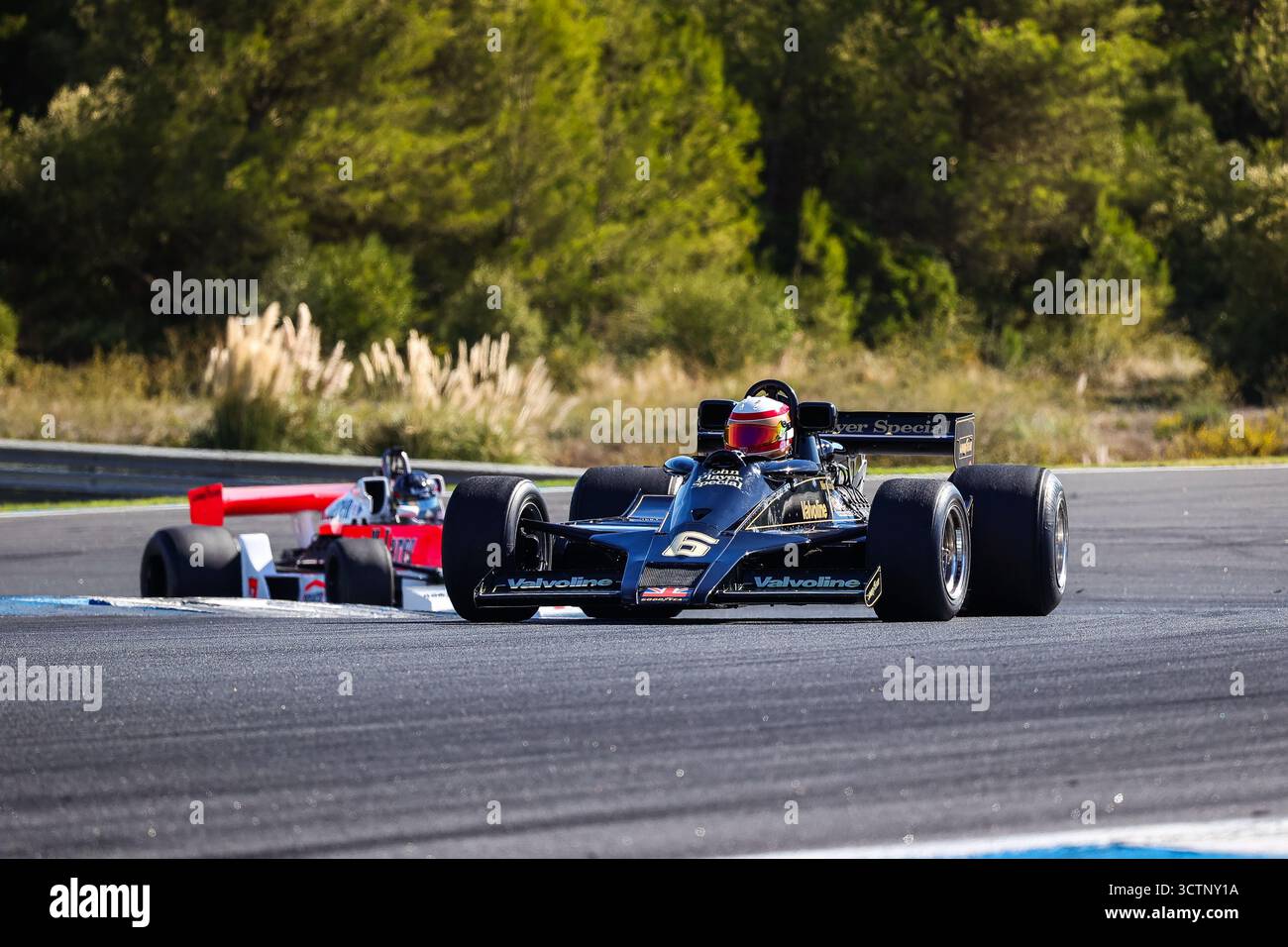 Cascais, Portugal. 03 Oct, 2025. Marc Devis, belge, pilote sa Lotus 78 1981 lors des Estoril Classics 2025, qui se tiennent au Autódromo do Estoril. Cet événement historique, qui fait partie du week-end Estoril Classics, a présenté une variété de voitures classiques en action sur le circuit emblématique, le plus grand rassemblement de voitures de course classiques au Portugal. Crédit : SOPA images Limited/Alamy Live News Banque D'Images