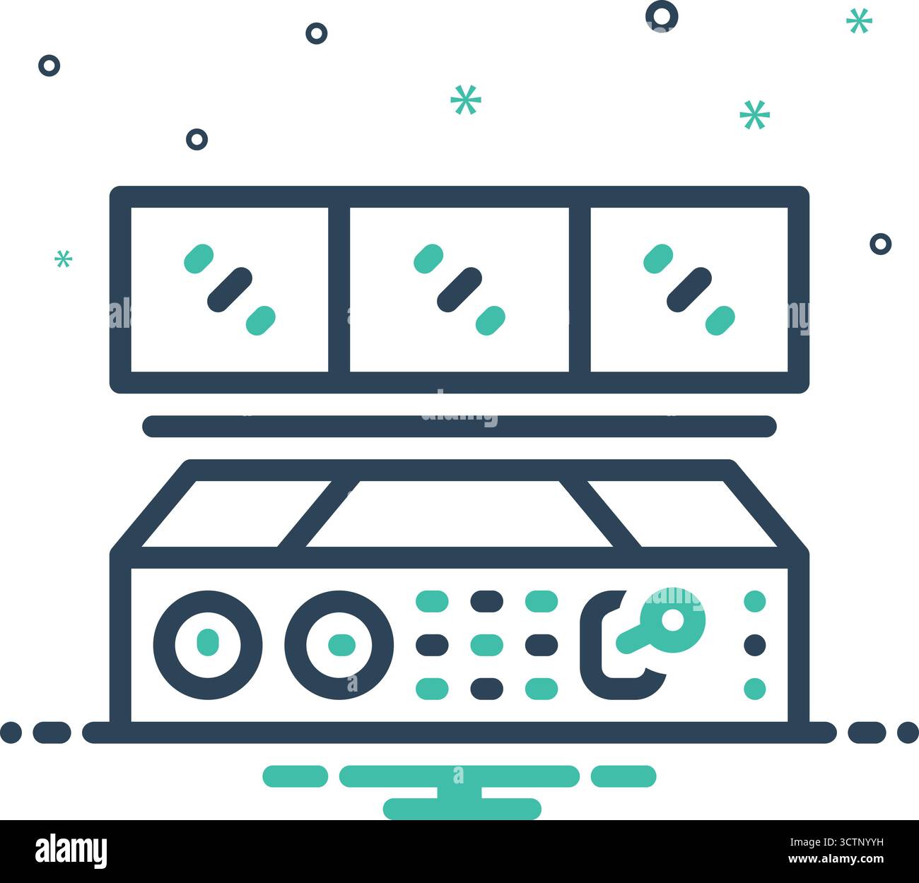 Icône pour contrôle industriel, industriel Illustration de Vecteur