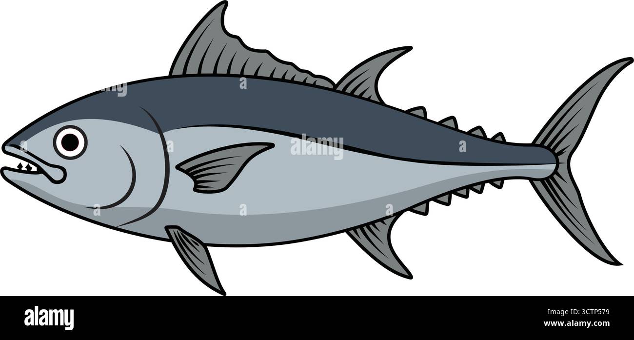 Une illustration vectorielle de poisson thon, parfaite pour mettre en valeur la vie marine, la pêche et les fruits de mer. Illustration de Vecteur Une illustration vectorielle de poisson thon, parfaite pour mettre en valeur la vie marine, la pêche et les fruits de mer. Illustration de Vecteur