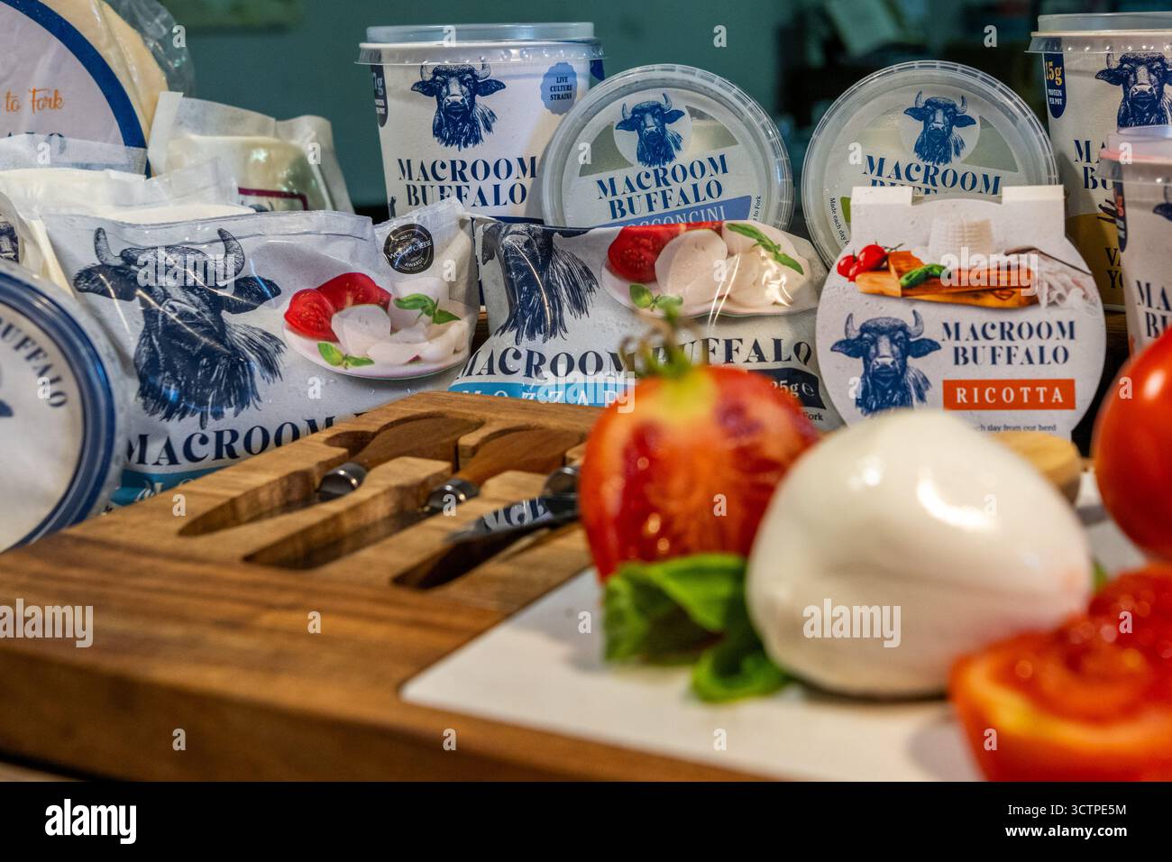 Sélection de produits Macroom Buffalo. Banque D'Images
