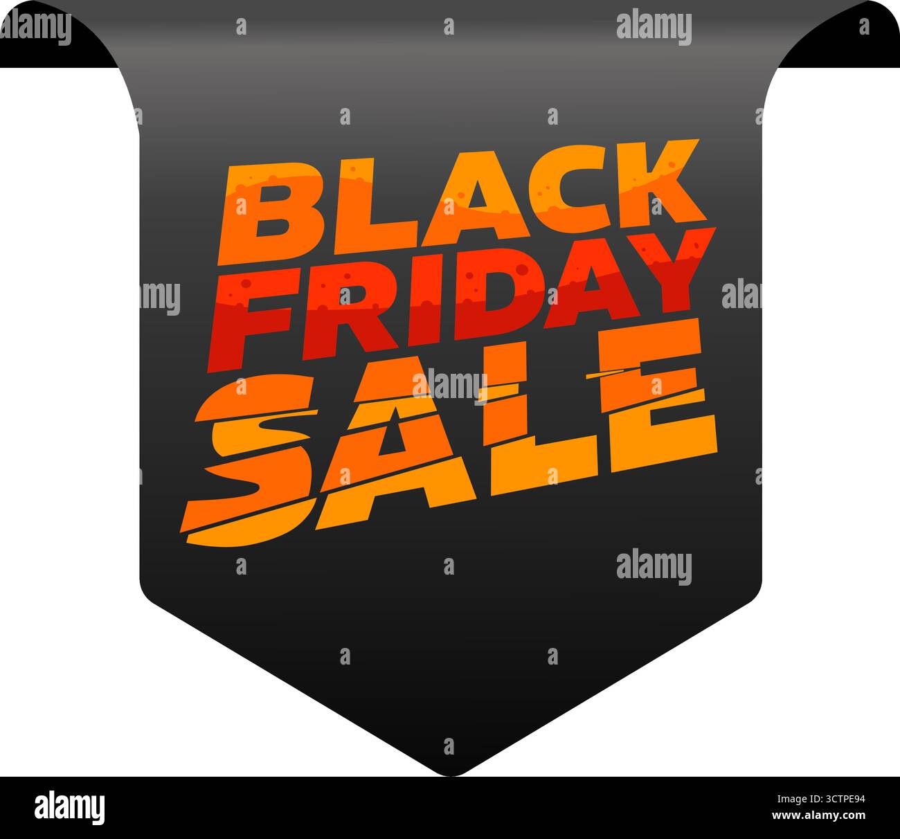 Ruban de vente vendredi noir, autocollant, bannière, étiquette - illustration vectorielle Illustration de Vecteur
