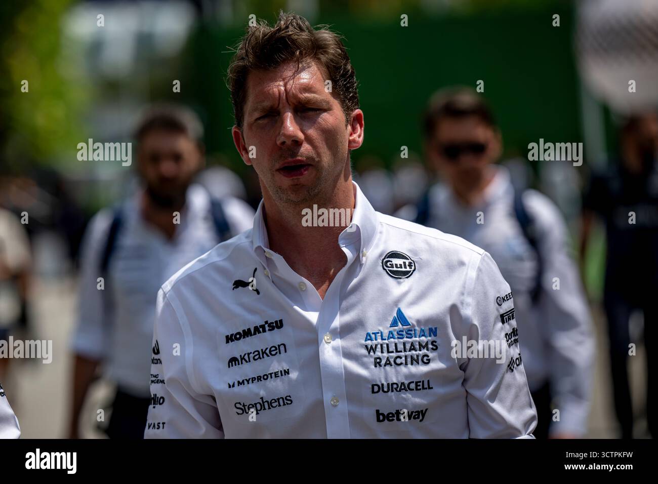 Marina Bay, Singapour, 05 Oct 2025, James Vowles, du Royaume-Uni, concourt pour Williams Racing. La journée du Grand Prix de Singapour 2025, qui a lieu à Marina Bay, Singapour. Crédit : Michael Potts/Alamy Live News Banque D'Images