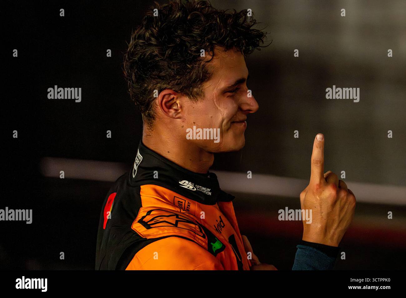 Marina Bay, Singapour, 05 Oct 2025, Lando Norris, du Royaume-Uni, concourt pour McLaren F1. La journée du Grand Prix de Singapour 2025, qui a lieu à Marina Bay, Singapour. Crédit : Michael Potts/Alamy Live News Banque D'Images