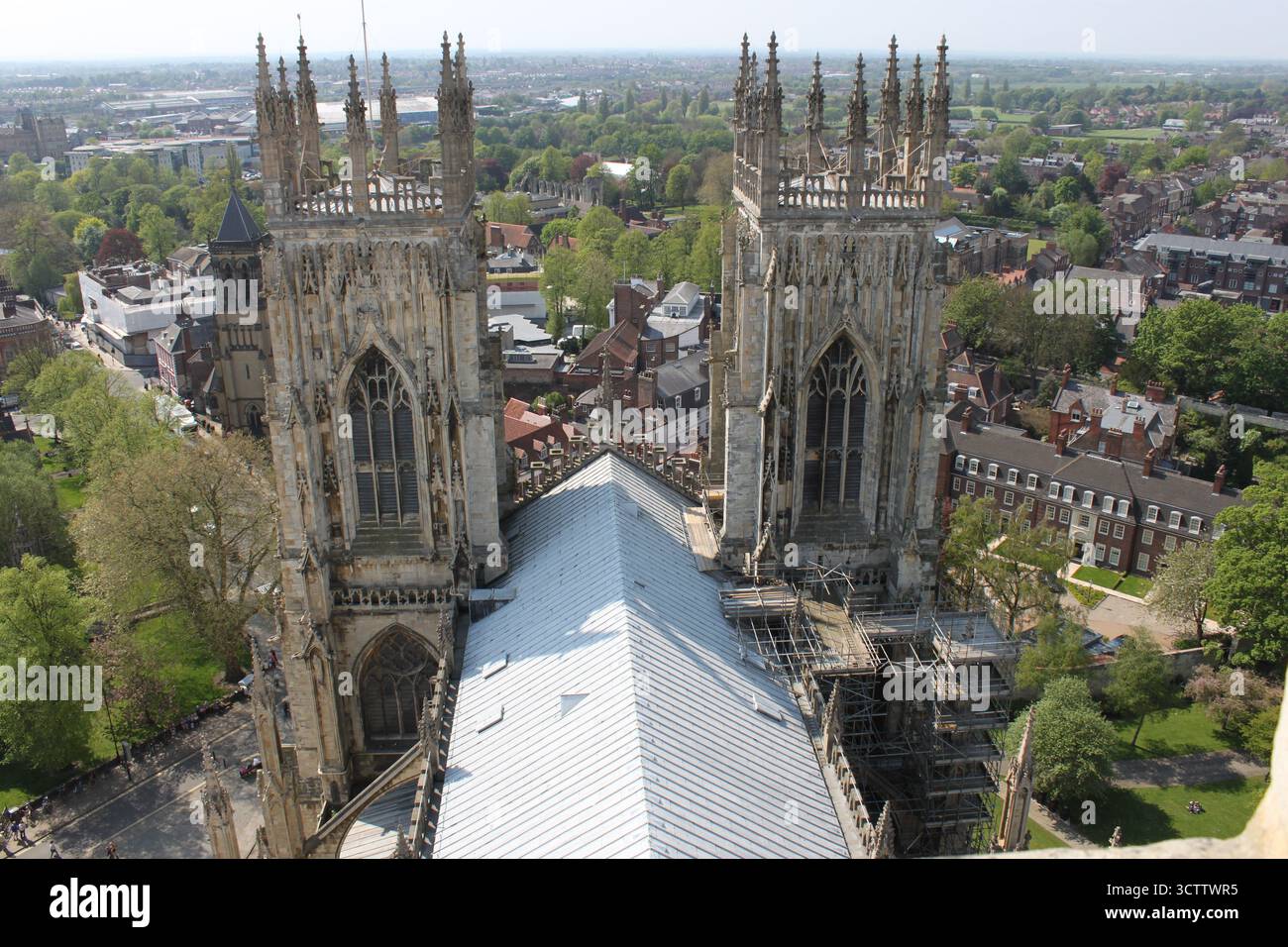 York Minster Rooftop vues Royaume-Uni Banque D'Images