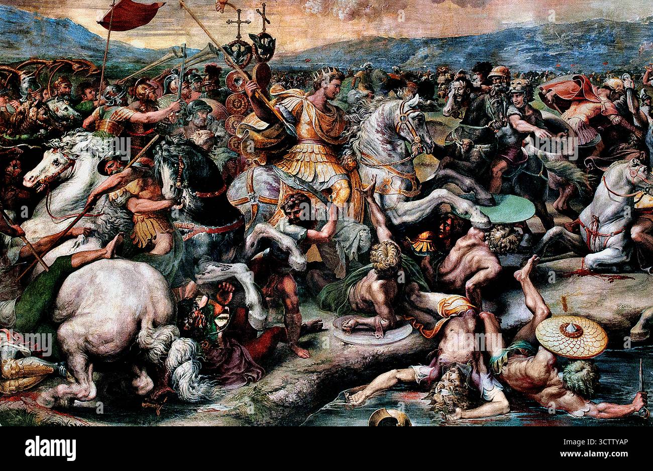 Bataille de la pont Milvius entre les empereurs romains Constantin