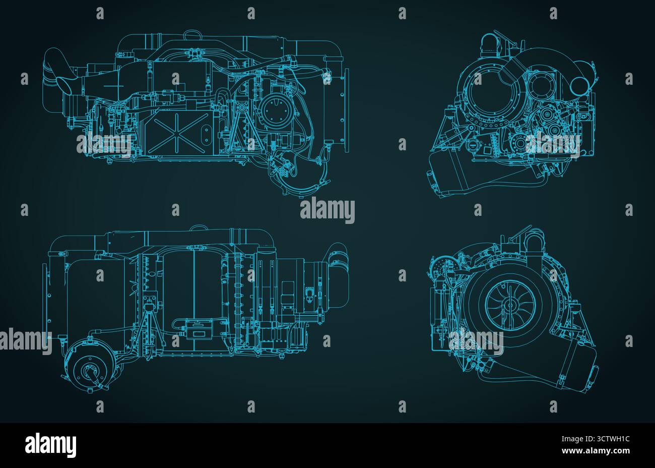 Illustration vectorielle stylisée des plans APU de moteur à turbine à gaz d'avion Illustration de Vecteur Illustration vectorielle stylisée des plans APU de moteur à turbine à gaz d'avion Illustration de Vecteur