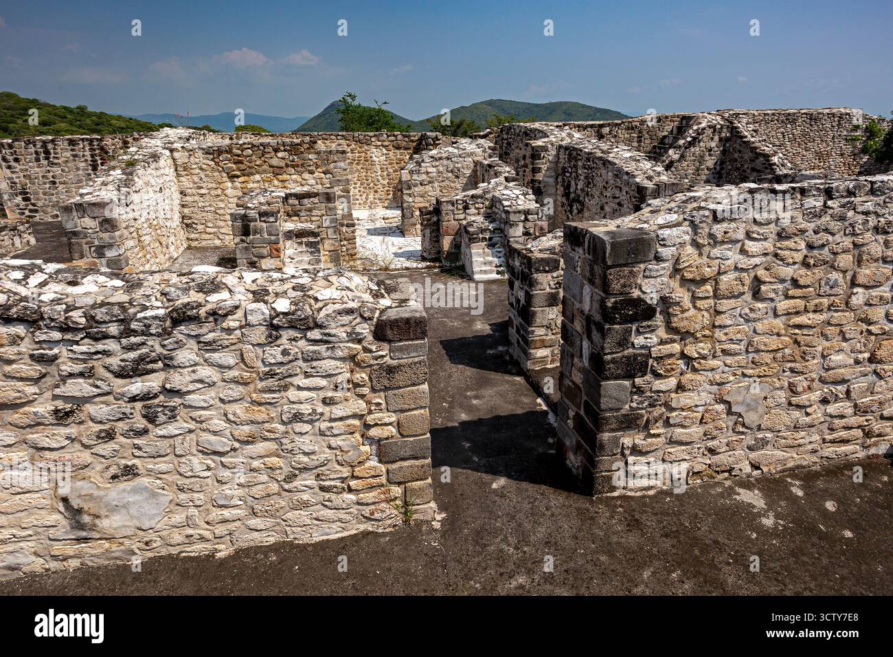 Site archéologique de Xochicalco, Morelos, Mexique Banque D'Images