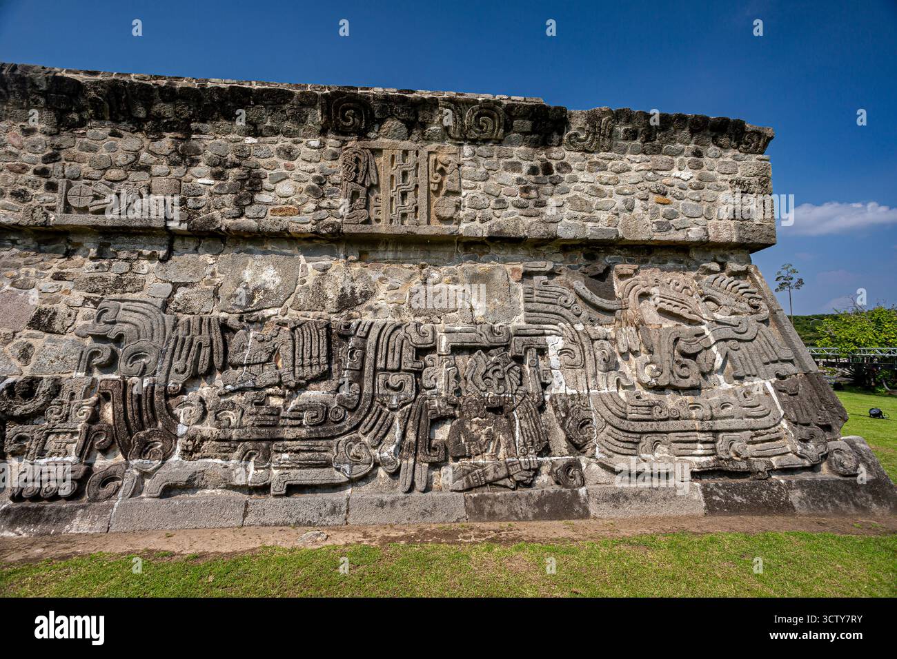 Site archéologique de Xochicalco, Morelos, Mexique Banque D'Images