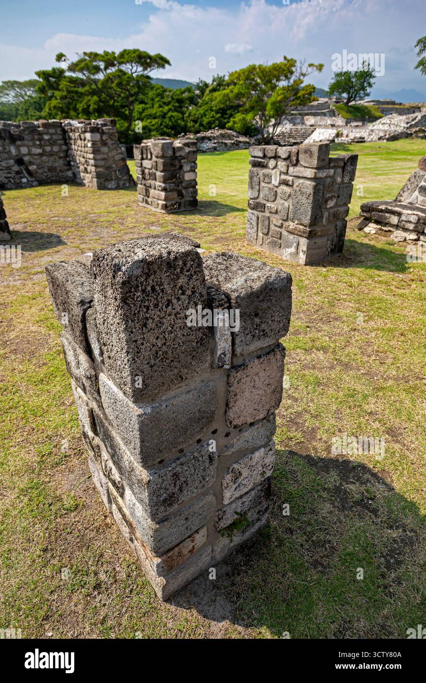 Site archéologique de Xochicalco, Morelos, Mexique Banque D'Images