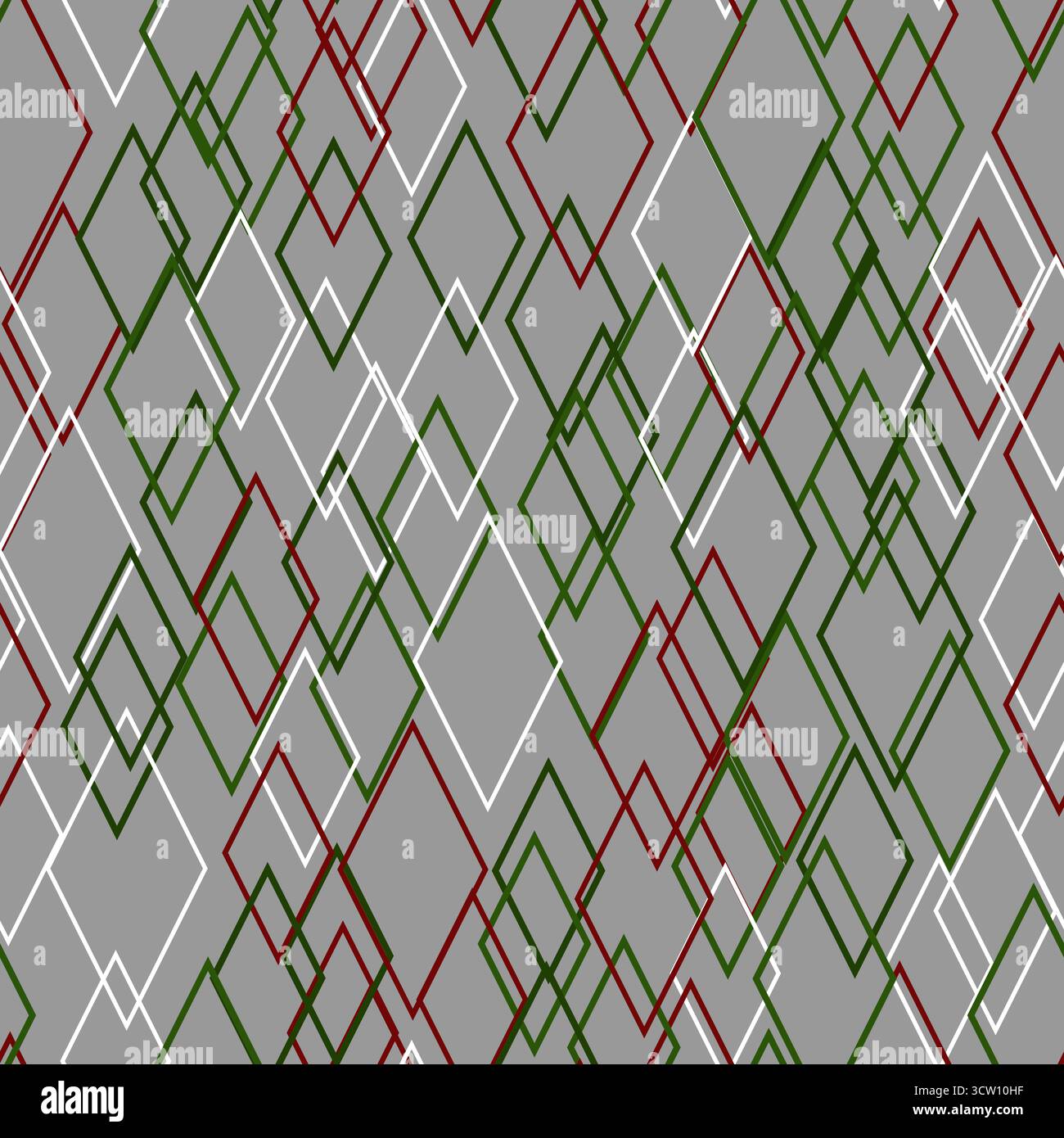 Motif géométrique sans couture de Noël. Losanges verts forestiers aléatoires sur fond gris. Ornement décoratif de vecteur avec l'humeur de noël. Backg abstrait Illustration de Vecteur