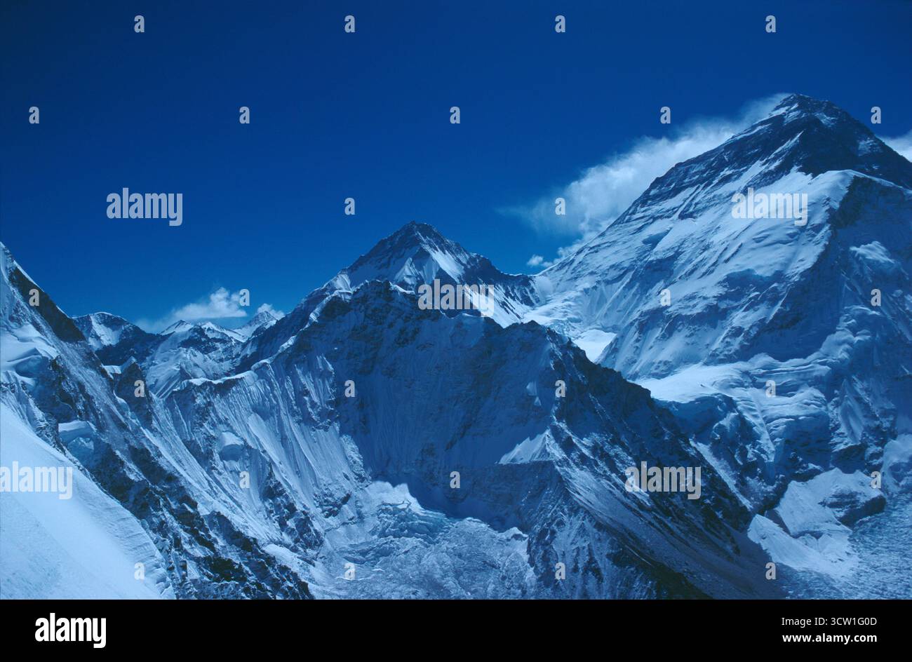 Népal. Himalaya. Région de Khumbu. Sommets montagneux. Banque D'Images