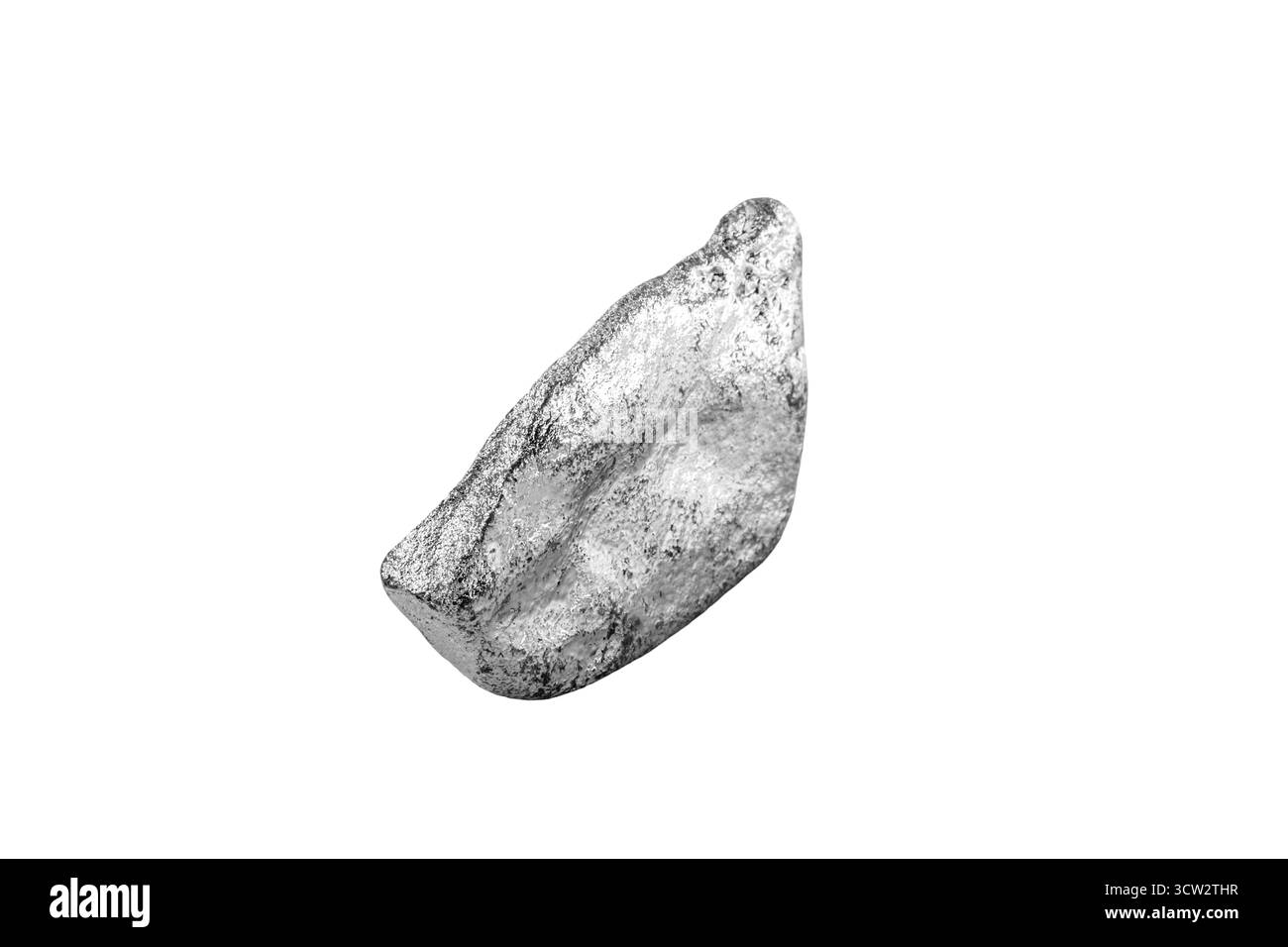 Silicium polycristallin de haute pureté de Freiberg / Allemagne isolé sur fond blanc Banque D'Images