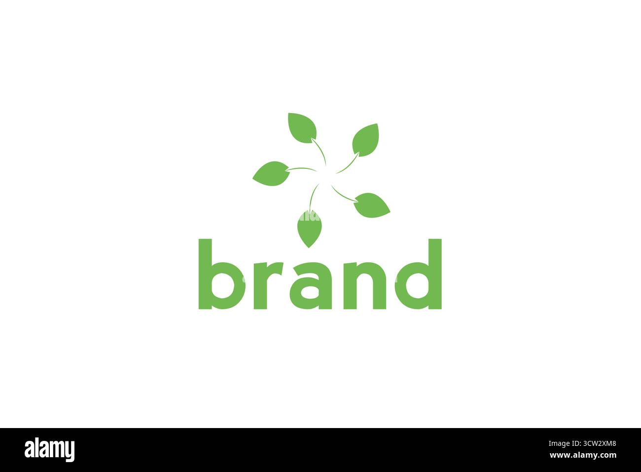 Logo de marque écologique avec Green Leaf Design – logo nature-Green Leaf logo Illustration de Vecteur