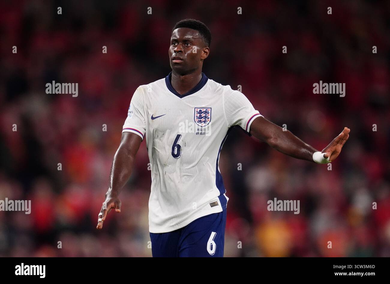 L'Anglais Marc Guehi lors du match amical international au stade de Wembley à Londres. Date de la photo : jeudi 9 octobre 2025. Banque D'Images