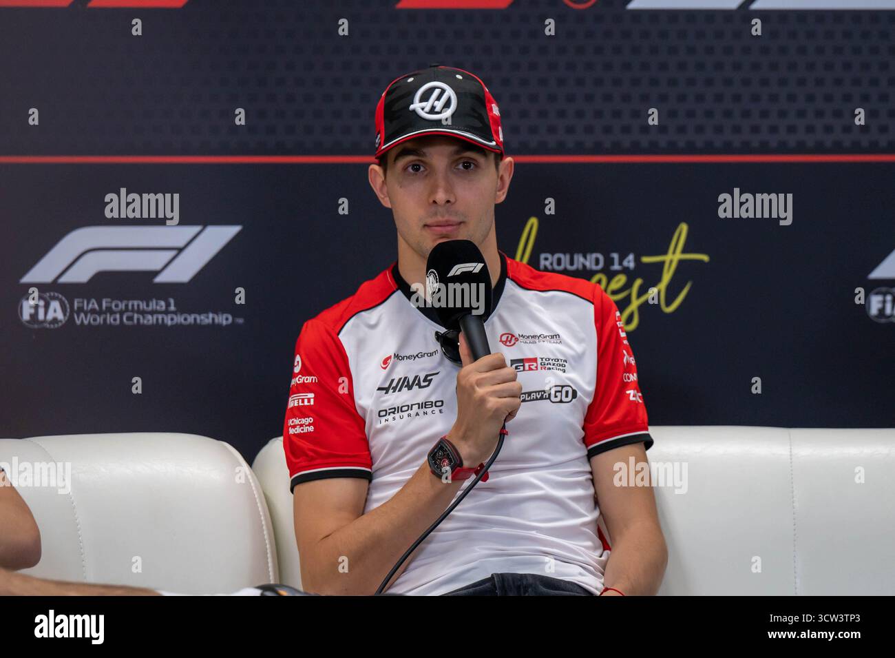 GP de Hongrie F1 2025 le 3 août 2025 à Budapest, Hongrie - pilote de formule 1 Esteban Ocon pour Haas Banque D'Images
