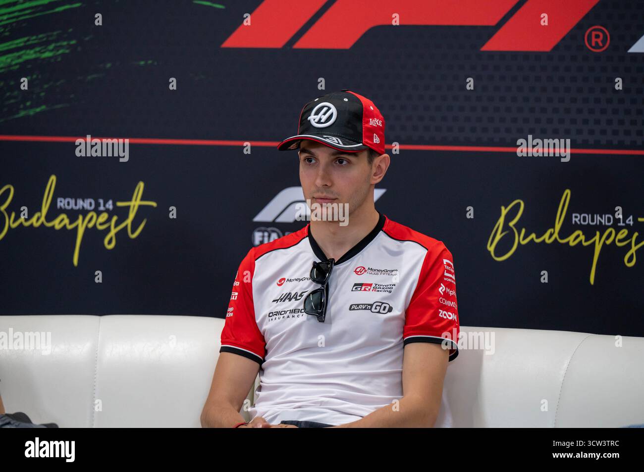 GP de Hongrie F1 2025 le 3 août 2025 à Budapest, Hongrie - pilote de formule 1 Esteban Ocon pour Haas Banque D'Images