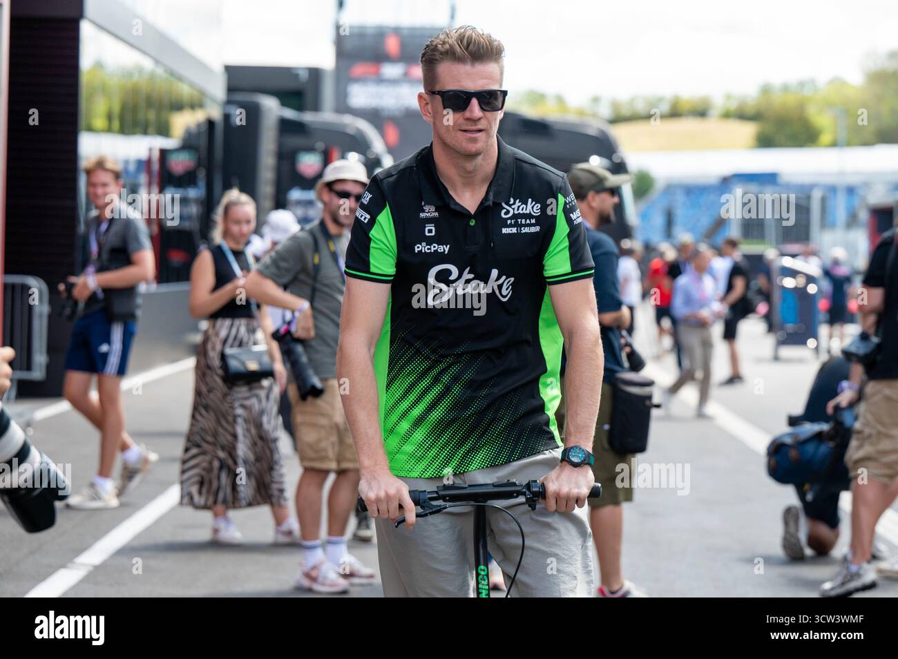 GP de Hongrie F1 2025 le 3 août 2025 à Budapest, Hongrie - pilote de formule 1 Nico Hulkenberg pour Sauber Banque D'Images