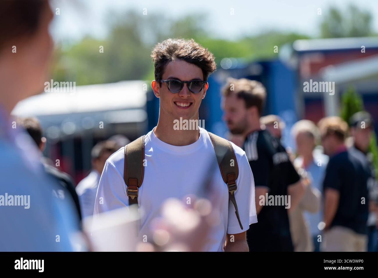 GP de Hongrie F1 2025 le 3 août 2025 à Budapest, Hongrie - pilote de formule 1 Oliver Bearman pour Haas Banque D'Images
