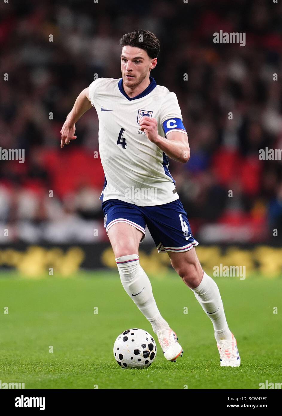 Declan Rice de l'Angleterre lors du match amical international au stade de Wembley à Londres. Date de la photo : jeudi 9 octobre 2025. Banque D'Images