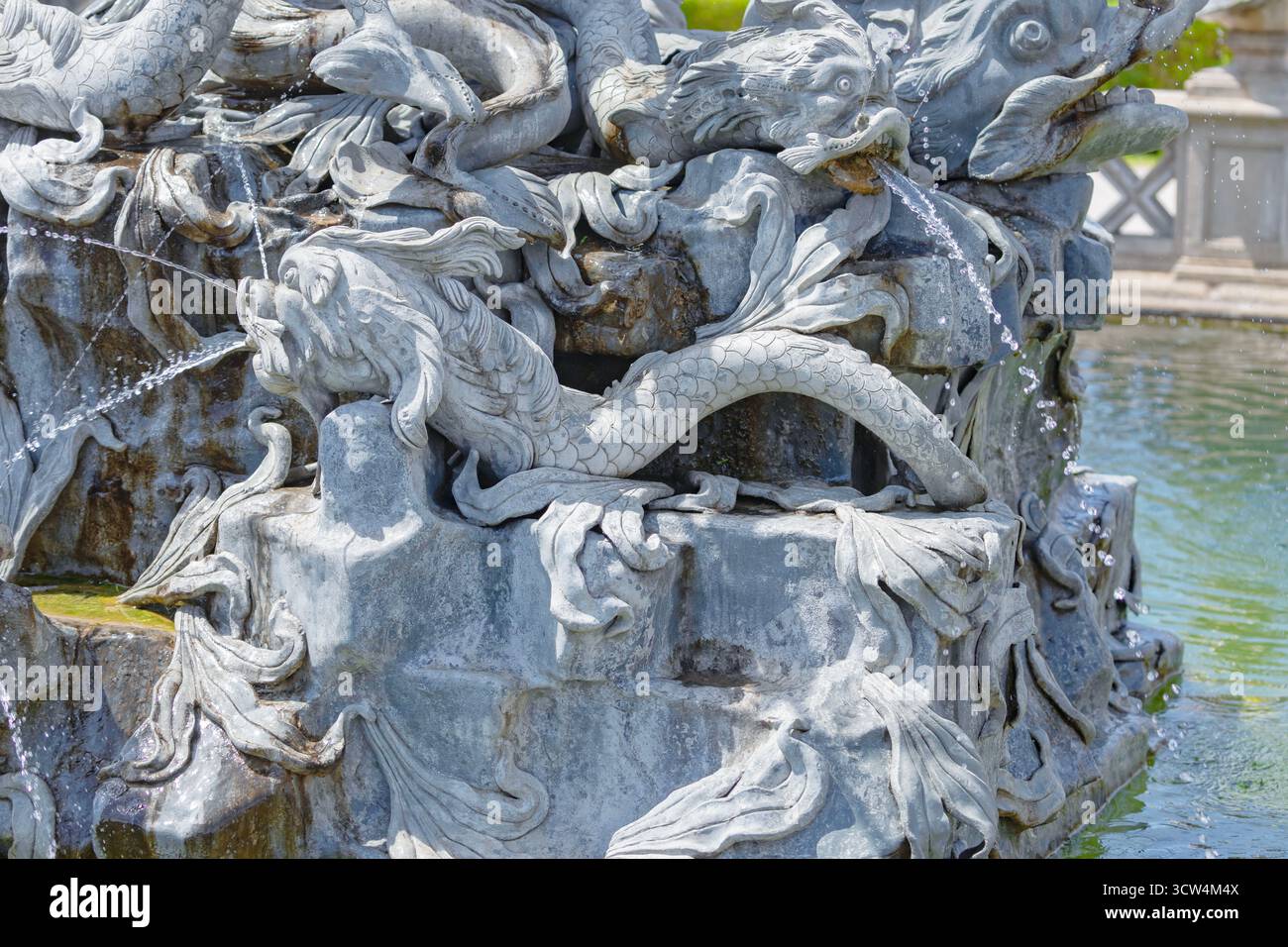 Fontaine, Palais National de Queluz, Queluz, Lisbonne, Portugal Banque D'Images
