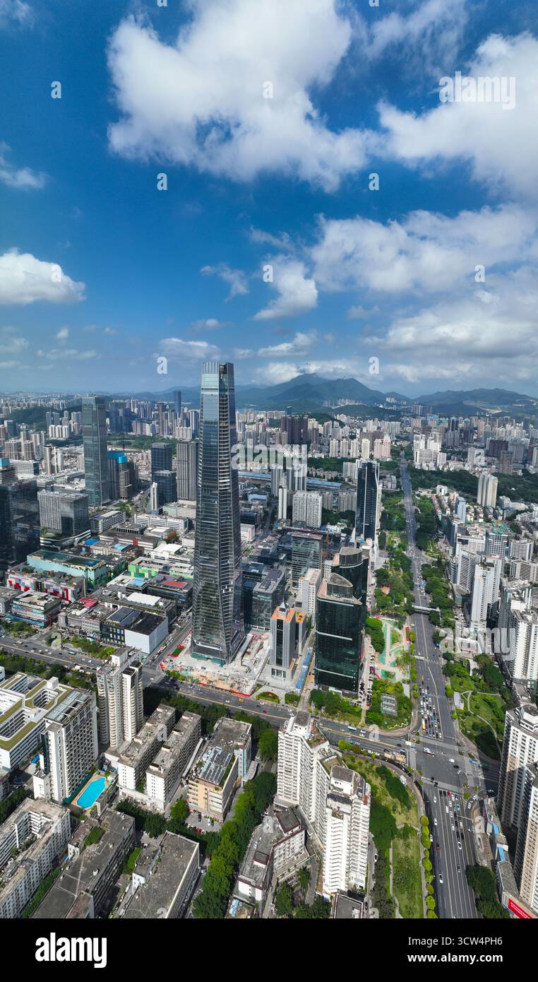 Photographie aérienne du Centre de Chengmai dans le district de Luohu, Shenzhen, province du Guangdong Banque D'Images