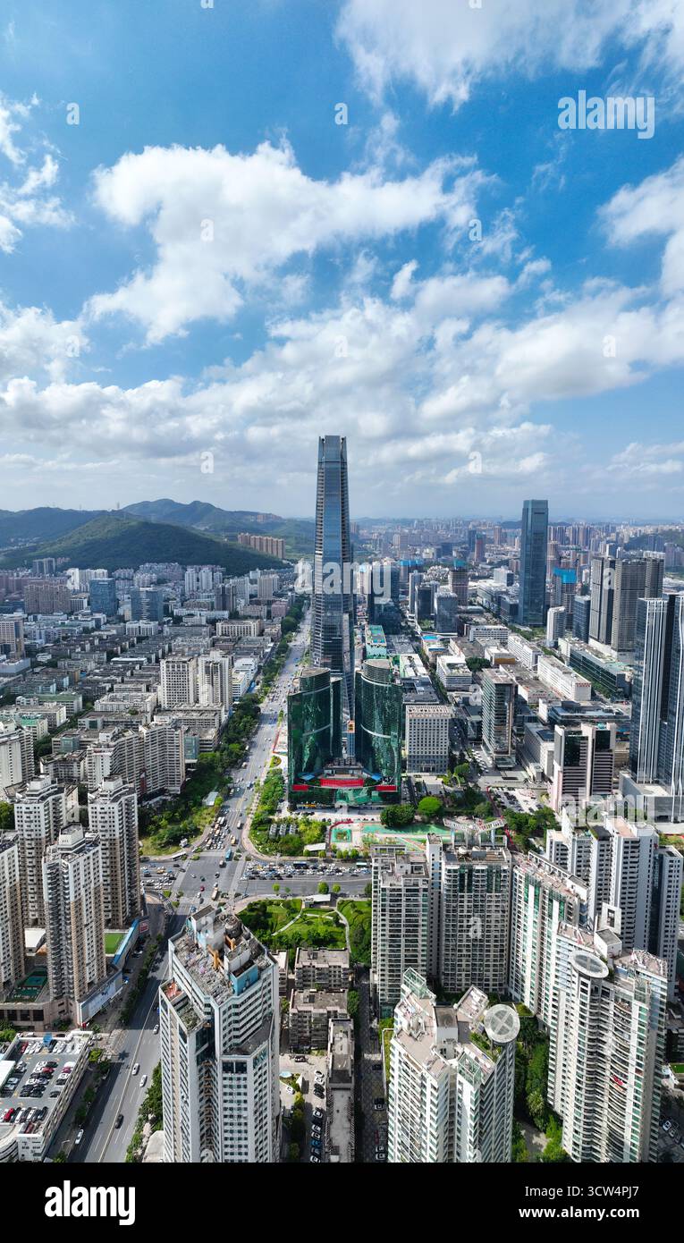 Photographie aérienne du Centre de Chengmai dans le district de Luohu, Shenzhen, province du Guangdong Banque D'Images