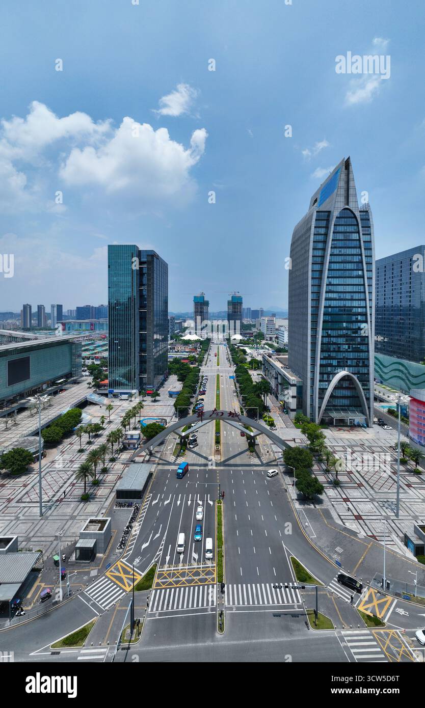 Photographie aérienne de la ville de Chine du Sud, district de Longgang, Shenzhen, province du Guangdong Banque D'Images