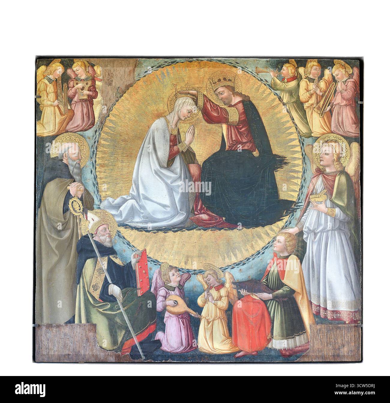 Couronnement de la Vierge Marie, peinture du XVe siècle, par Neri di Bicci, au Musée du petit Palais, Avignon, France. Banque D'Images