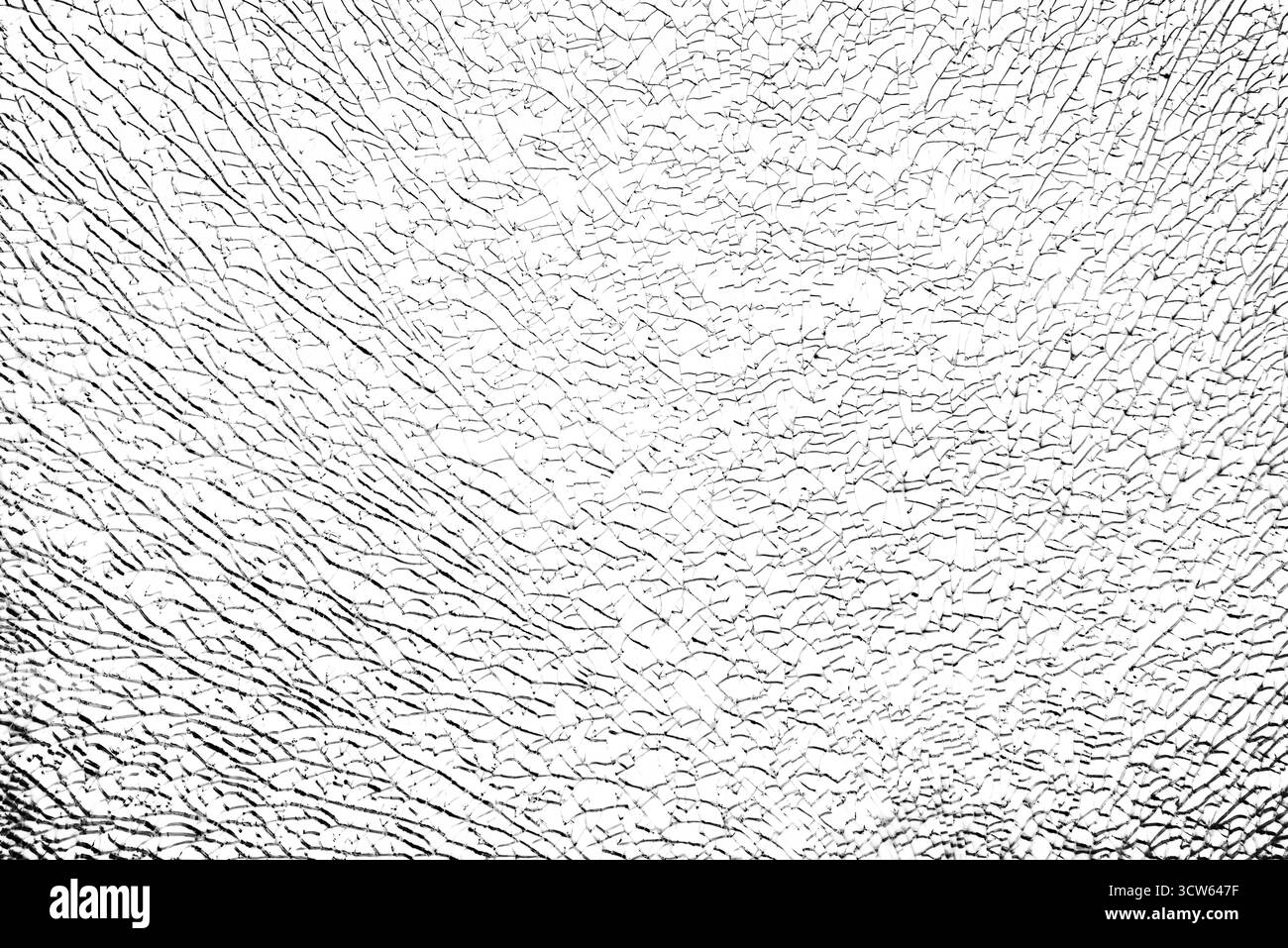 Fond de verre brisé, texture isolée sur fond blanc, découpée Banque D'Images