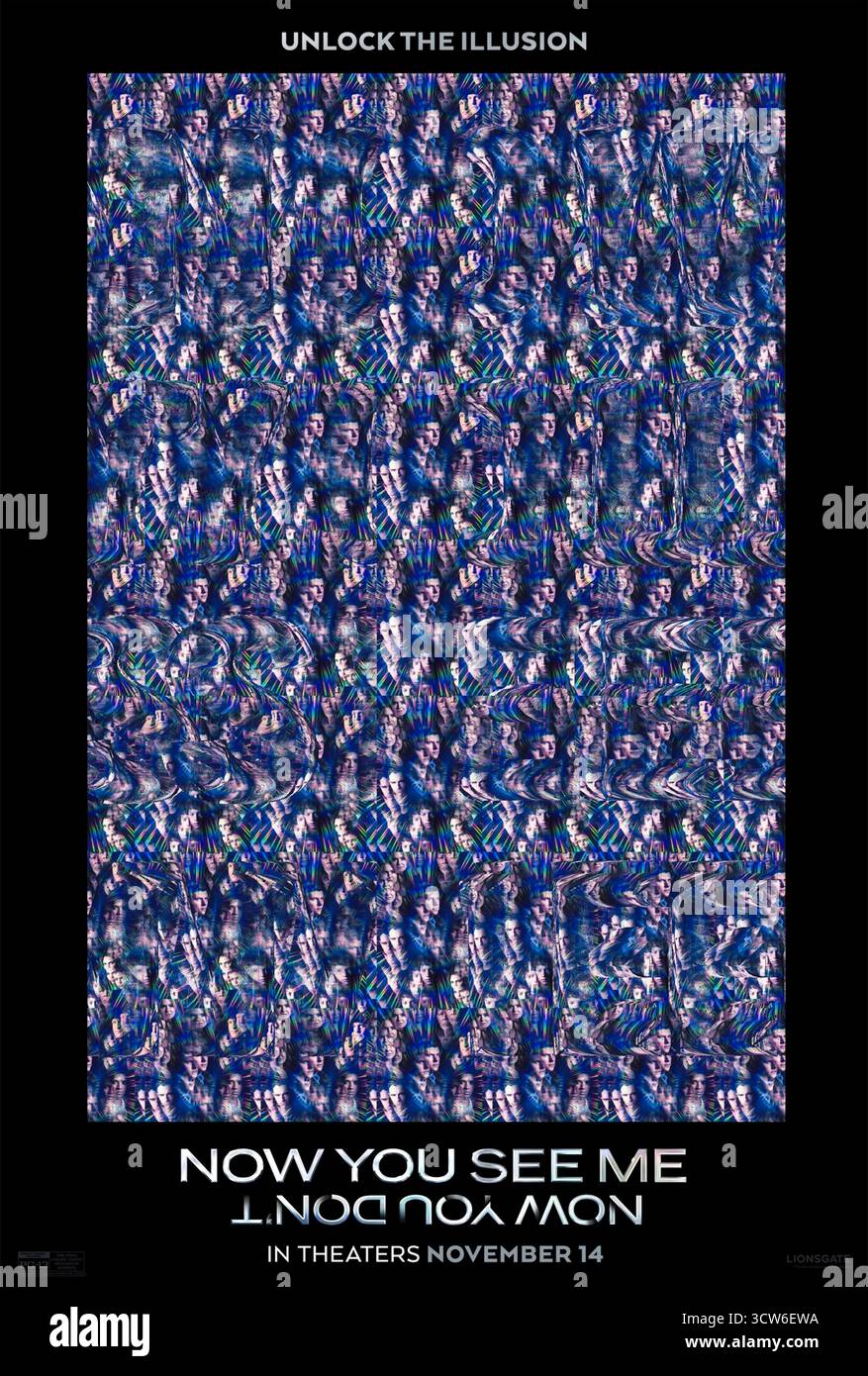 Now You See me : Now You Don't (2025) réalisé par Ruben Fleischer avec Jesse Eisenberg, Woody Harrelson et Isla Fisher. Les four Horsemen se réunissent en illusionnistes à la retraite et font équipe avec de nouveaux interprètes pour un vol de diamants à enjeux élevés ciblant un puissant syndicat criminel. Affiche avancée AMÉRICAINE UNIQUEMENT POUR USAGE ÉDITORIAL. Crédit : BFA / Lionsgate Banque D'Images