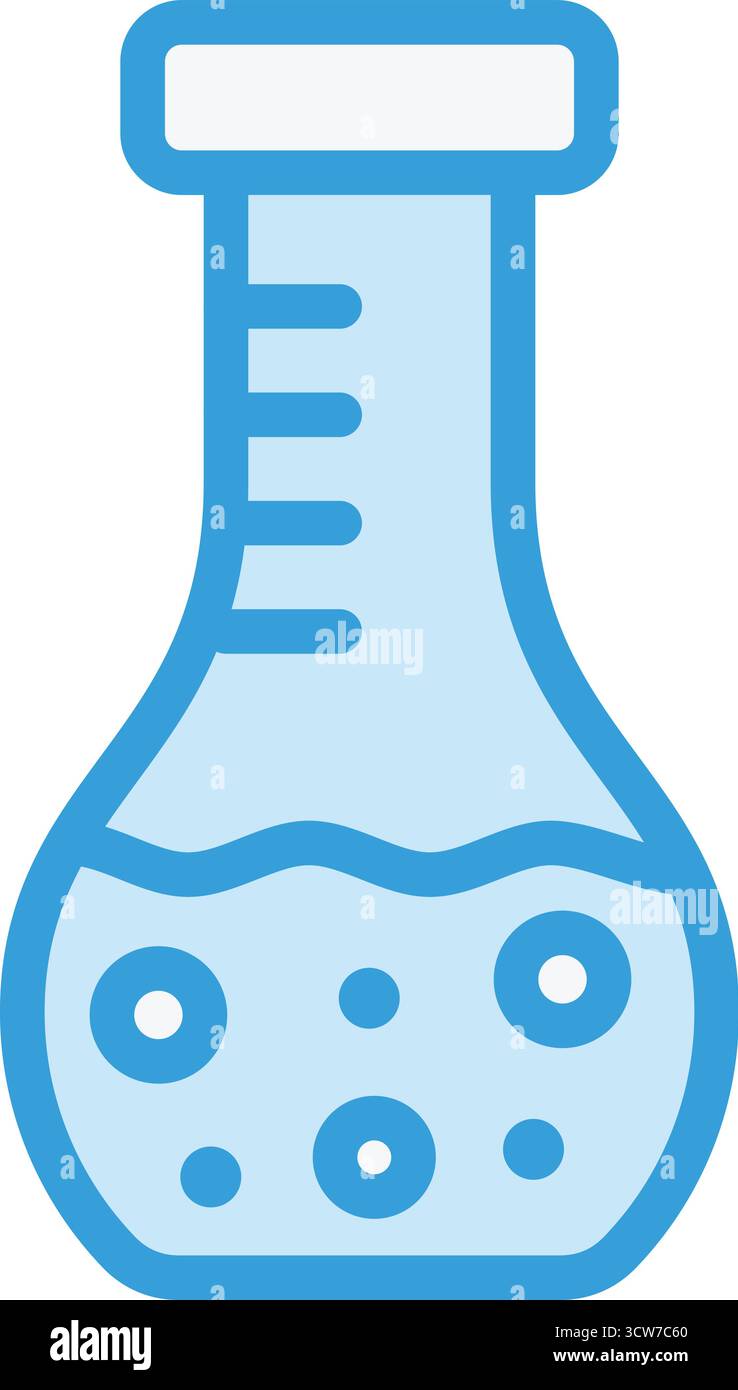 Illustration de conception d'icône de vecteur de flacon volumétrique Illustration de Vecteur