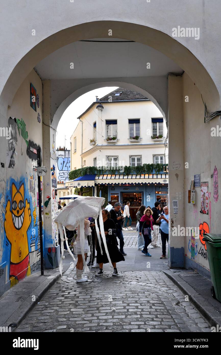 L'art de rue à Montmartre - Paris - France Banque D'Images