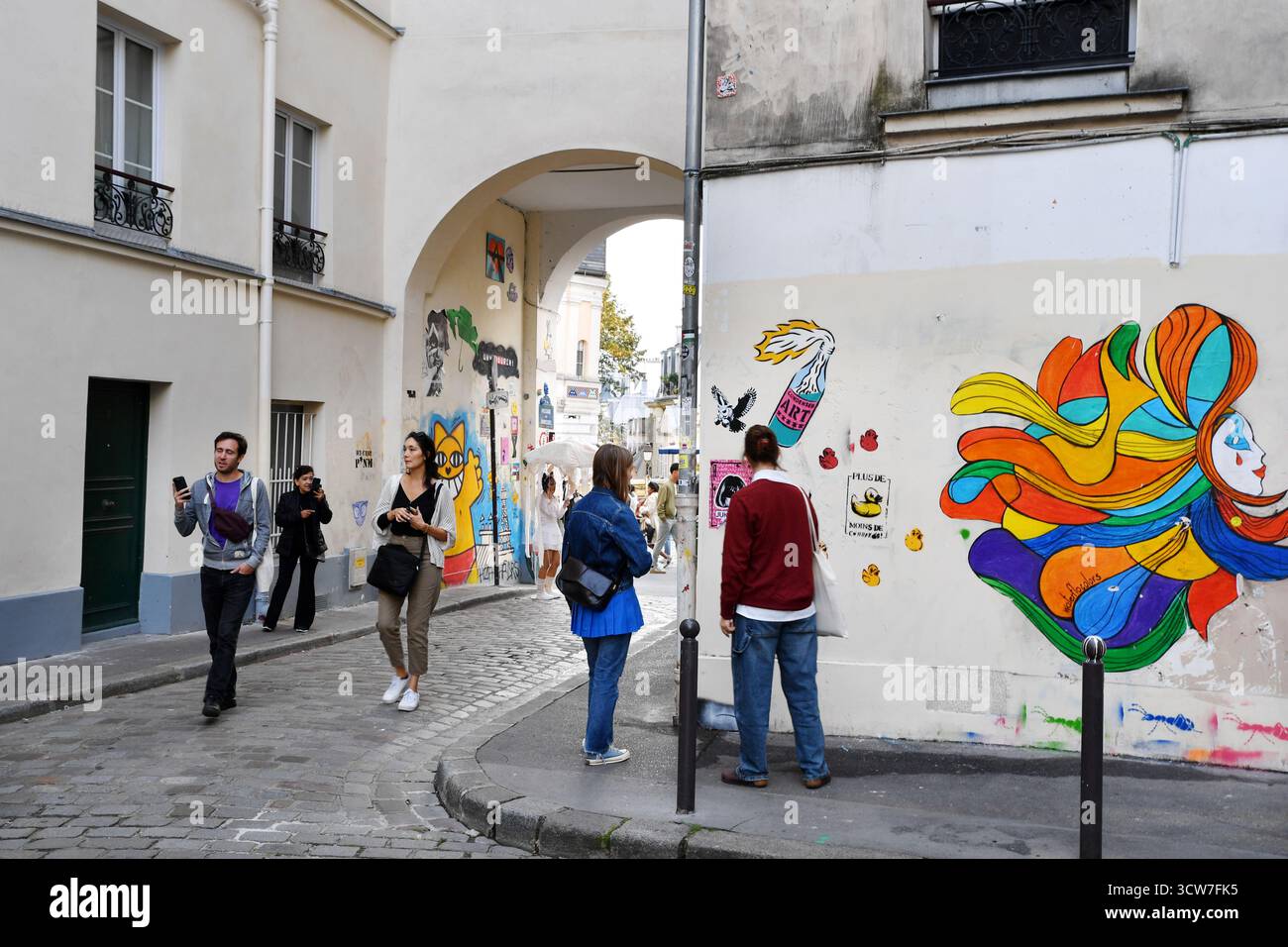 L'art de rue à Montmartre - Paris - France Banque D'Images