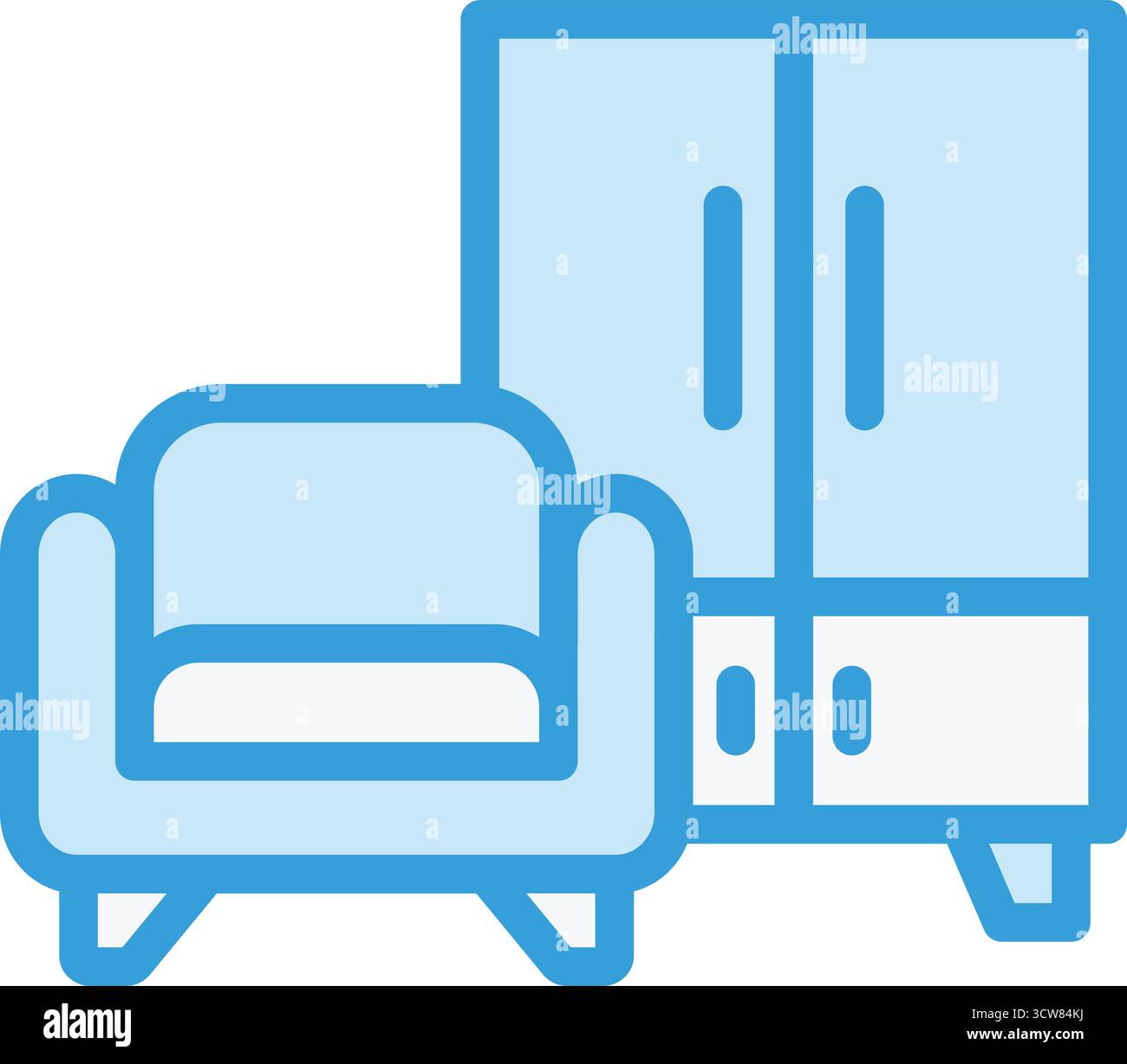 Illustration de conception d'icône de vecteur de meubles de maison Illustration de Vecteur