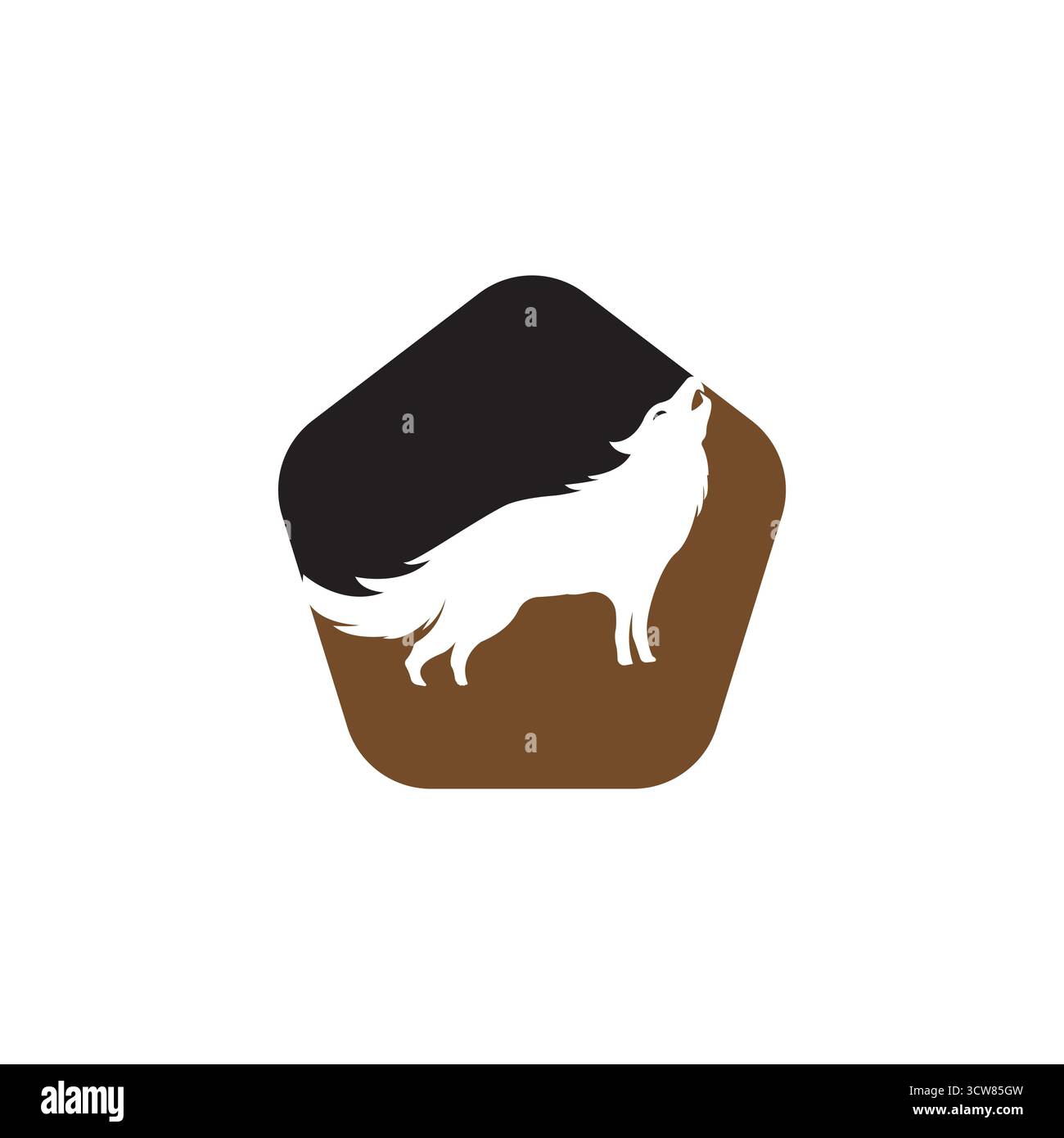 wolf logo design aboyer logo de loup Illustration de Vecteur