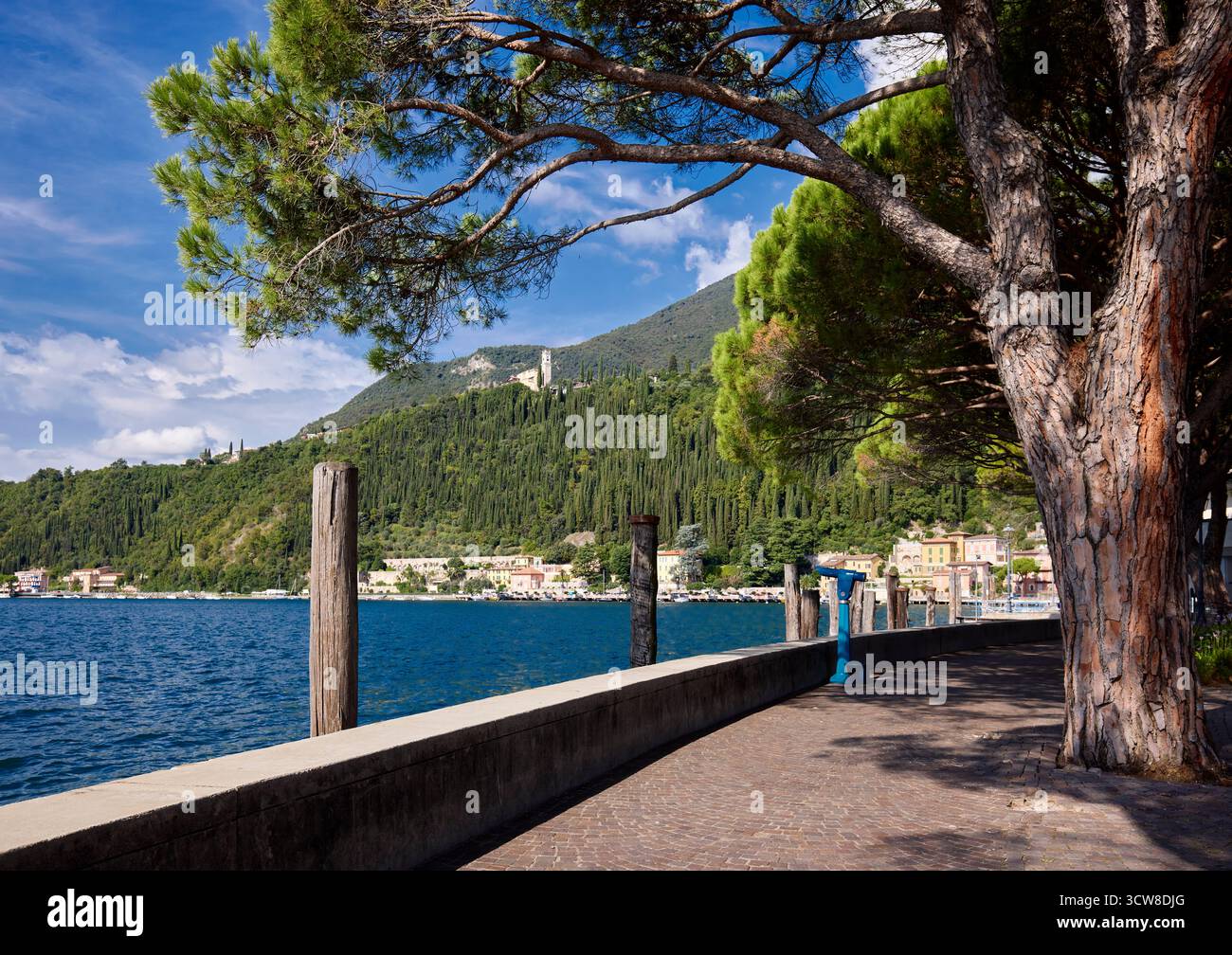 Waterfront Toscolano Italie Banque D'Images
