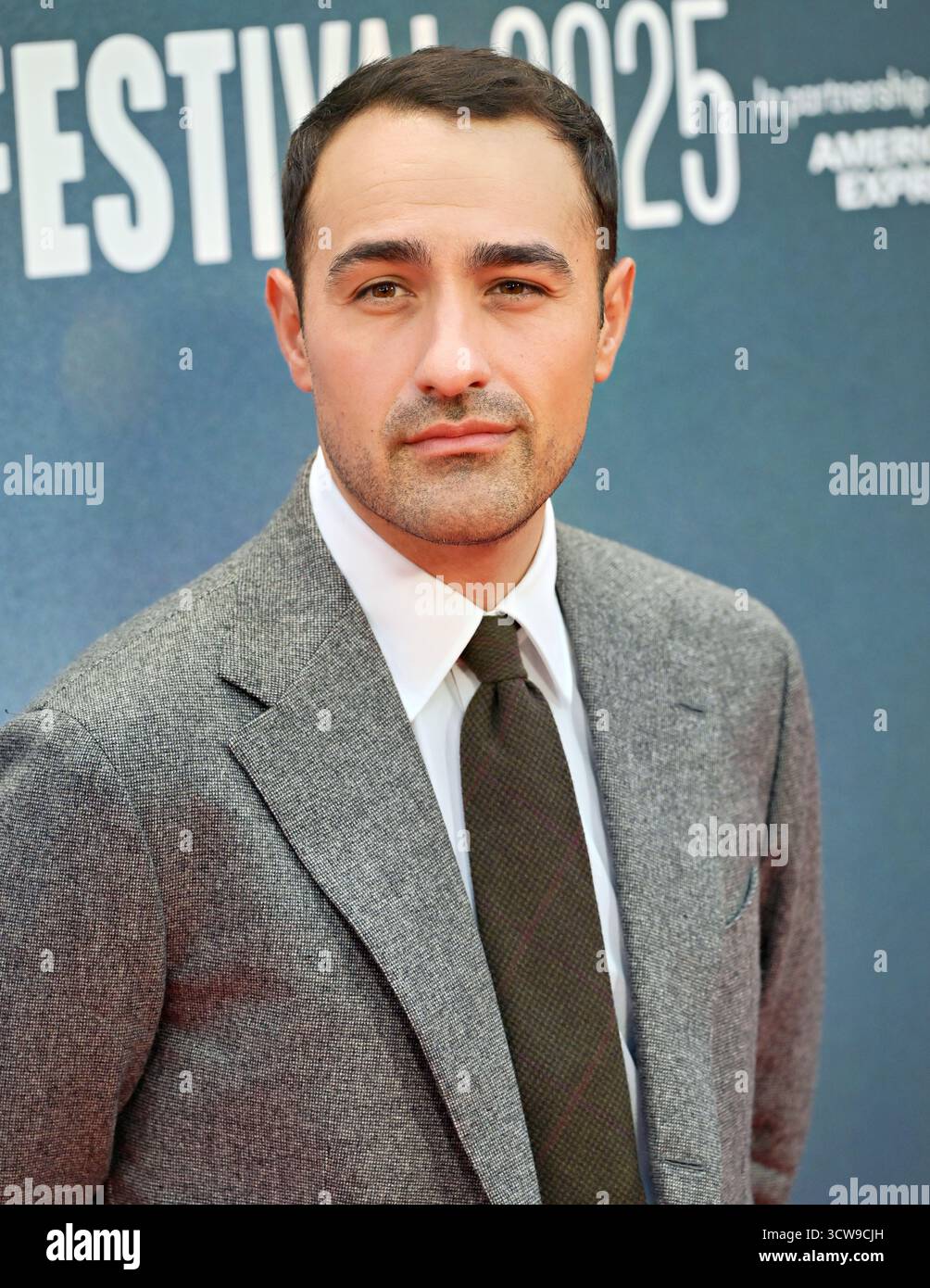 LONDRES, ANGLETERRE, 10 octobre 2025 : Jamie Demetriou au 'Jay Kelly' - le 69ème Festival du film de Londres BFI au Royal Festival Building, Londres, Royaume-Uni. (Photo de 李世惠/Voir Li/Picture Capital) crédit : Voir Li/Picture Capital/Alamy Live News Banque D'Images