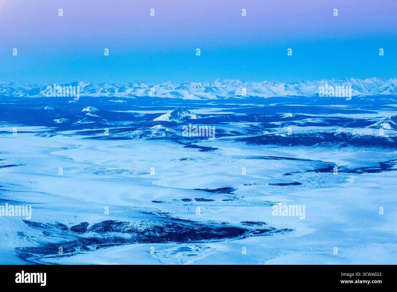 Vue aérienne du paysage immaculé dans le delta de la rivière Kobuk dans l'Arctique de l'Alaska en route vers le village natal de Kiana, Alaska Banque D'Images Vue aérienne du paysage immaculé dans le delta de la rivière Kobuk dans l'Arctique de l'Alaska en route vers le village natal de Kiana, Alaska Banque D'Images