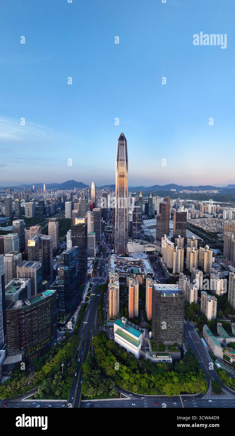 Shenzhen Golf Club Futian Central City CBD photographie aérienne Banque D'Images