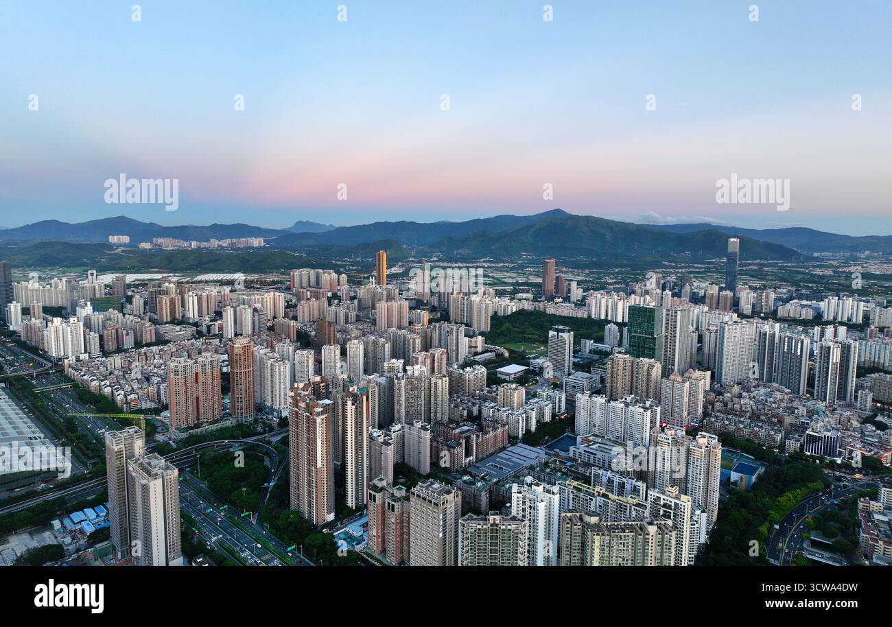 Shenzhen Golf Club Futian Central City CBD photographie aérienne Banque D'Images
