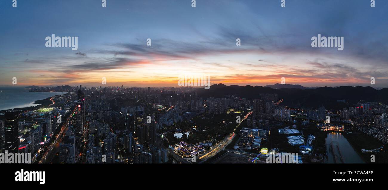 Shenzhen Golf Club Futian Central City CBD photographie aérienne Banque D'Images